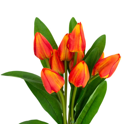 CV26813-3 TULIPAN BUKIET TULIPANÓW PIĘKNY JAK ŻYWY TULIPANY KWIATY POMARAŃCZOWE X9