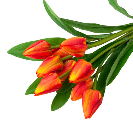 CV26813-3 TULIPAN BUKIET TULIPANÓW PIĘKNY JAK ŻYWY TULIPANY KWIATY POMARAŃCZOWE X9