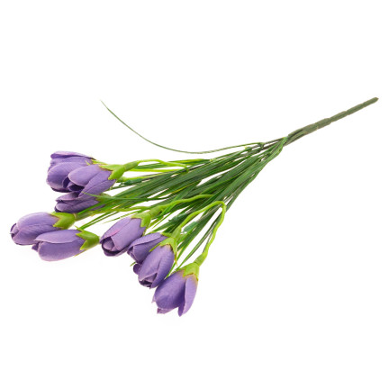 CV27023-10 KROKUS KROKUSY SZTUCZNE BUKIET KROKUSÓW W TRAWIE KOMPOZYCJA WIOSNA