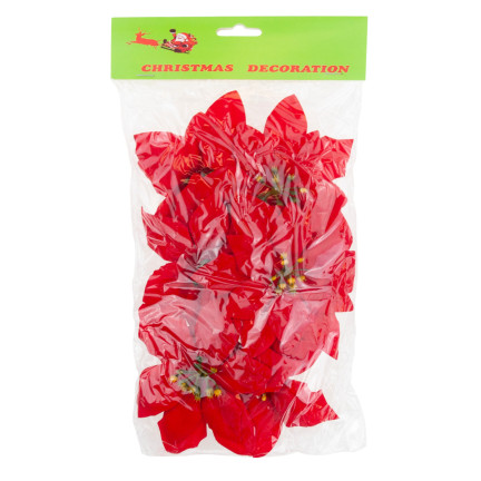 CV28918 GWIAZDA BETLEJEMSKA KWIATY ŚWIĄTECZNE DUŻE KWIATY POINSECJA 6SZT./KPL