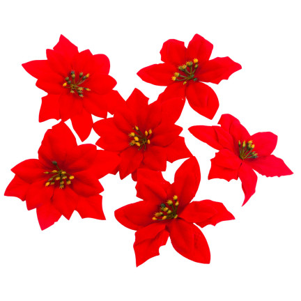 CV28918 GWIAZDA BETLEJEMSKA KWIATY ŚWIĄTECZNE DUŻE KWIATY POINSECJA 6SZT./KPL