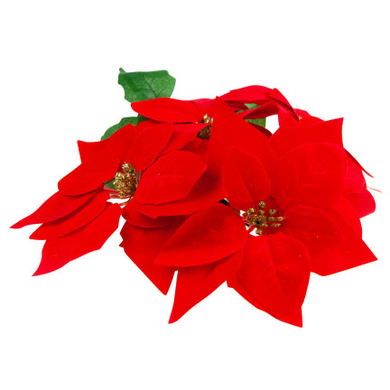 CV28920 GWIAZDA BETLEJEMSKA BUKIET KWIATÓW POINSECJA DUŻY SZTUCZNE KWIATY 5szt