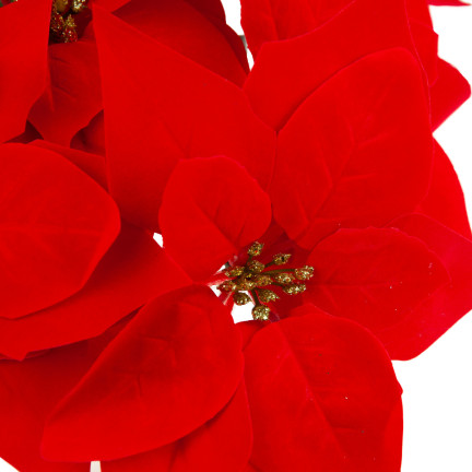 CV28920 GWIAZDA BETLEJEMSKA BUKIET KWIATÓW POINSECJA DUŻY SZTUCZNE KWIATY 5szt