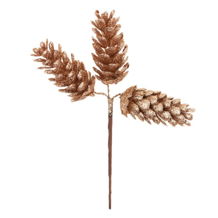 CV29786-2 SZYSZKI SZYSZKA OZDOBA NA PIKU 3szt Złote NA CHOINKĘ DO STROIKA BROKATOWE