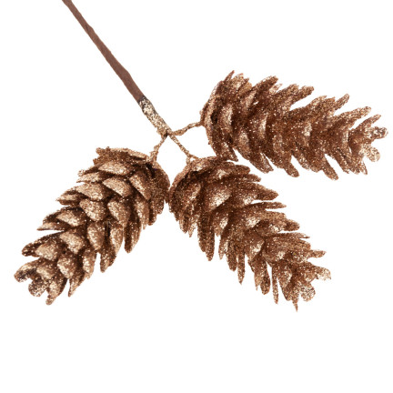 CV29786-2 SZYSZKI SZYSZKA OZDOBA NA PIKU 3szt Złote NA CHOINKĘ DO STROIKA BROKATOWE