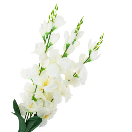 CV31140-1 BUKIET MIECZYK 5 GAŁĄZEK STROIK SZTUCZNE KWIATY KREMOWE ECRU