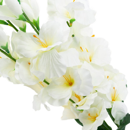 CV31140-1 BUKIET MIECZYK 5 GAŁĄZEK STROIK SZTUCZNE KWIATY KREMOWE ECRU