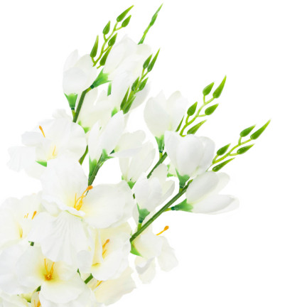 CV31140-1 BUKIET MIECZYK 5 GAŁĄZEK STROIK SZTUCZNE KWIATY KREMOWE ECRU