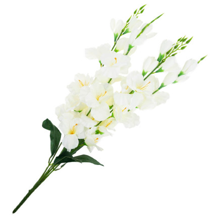 CV31140-1 BUKIET MIECZYK 5 GAŁĄZEK STROIK SZTUCZNE KWIATY KREMOWE ECRU