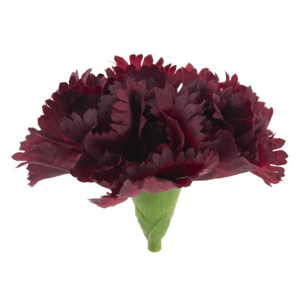Goździk wyrobowy, główka kwiatowa, jak żywy, bordowy, do stroików