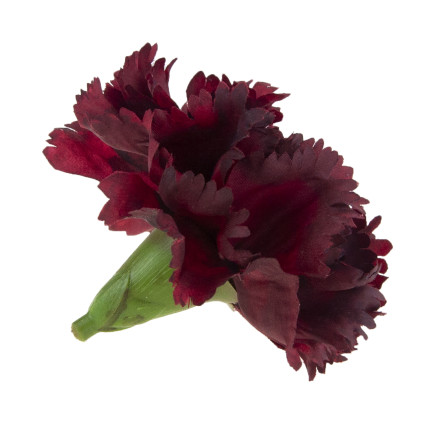 Goździk wyrobowy, główka kwiatowa, jak żywy, bordowy, do stroików