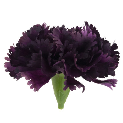 Goździk wyrobowy, główka kwiatowa, sztuczny, fioletowy, do stroików, 10cm