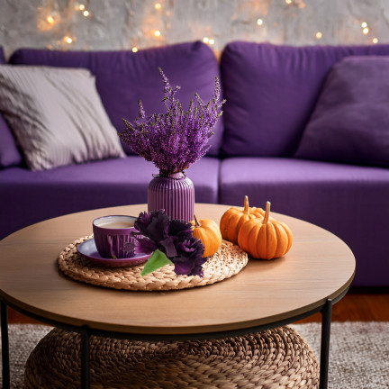 Goździk wyrobowy, główka kwiatowa, sztuczny, fioletowy, do stroików, 10cm