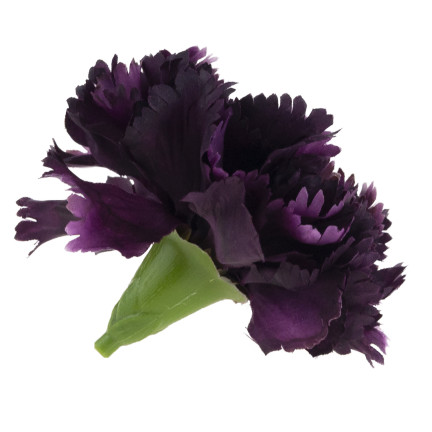 Goździk wyrobowy, główka kwiatowa, sztuczny, fioletowy, do stroików, 10cm