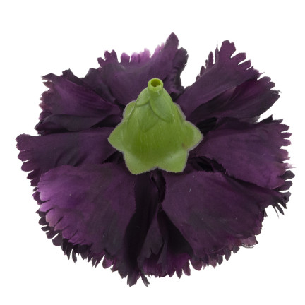 Goździk wyrobowy, główka kwiatowa, sztuczny, fioletowy, do stroików, 10cm