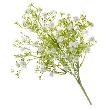 CV31709-1 SZTUCZNE KWIATY jak żywe GIPSÓWKA BIAŁA ozdoba na cmentarz na STROIK bukiet