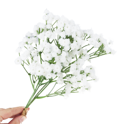 CV32934-1 GIPSÓWKA BUKIET 5xGAŁĄZKA OZDOBNA DEKORACYJNA Z KWIATKAMI DO WAZONU STROIKA