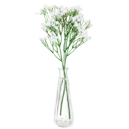 CV32934-1 GIPSÓWKA BUKIET 5xGAŁĄZKA OZDOBNA DEKORACYJNA Z KWIATKAMI DO WAZONU STROIKA