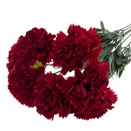 CV33067-4 GOŹDZIKI BUKIET GOŹDZIKÓW GĘSTE GAŁĄZKI LIŚCIE ŁODYGI KWIATY JAK ŻYWE