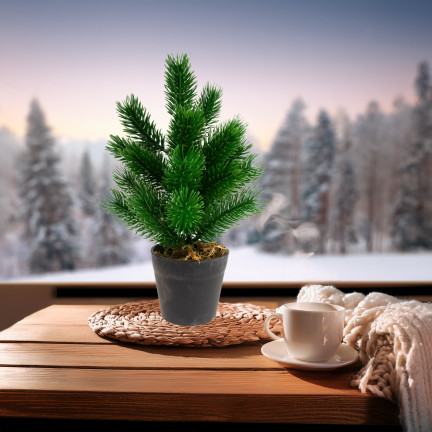 CV34057 CHOINKA W DONICZCE STROIK DEKORACJA ŚWIĘTA bOŻE NARODZENIE