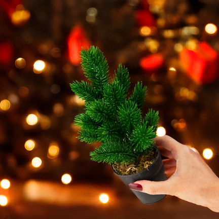 CV34057 CHOINKA W DONICZCE STROIK DEKORACJA ŚWIĘTA bOŻE NARODZENIE