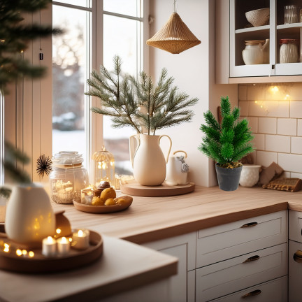 CV34057 CHOINKA W DONICZCE STROIK DEKORACJA ŚWIĘTA bOŻE NARODZENIE