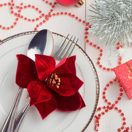 CV34101-6 GWIAZDA BETLEJEMSKA NA PIKU WELURA POINSECJA ŚWIĘTA CHOINKA