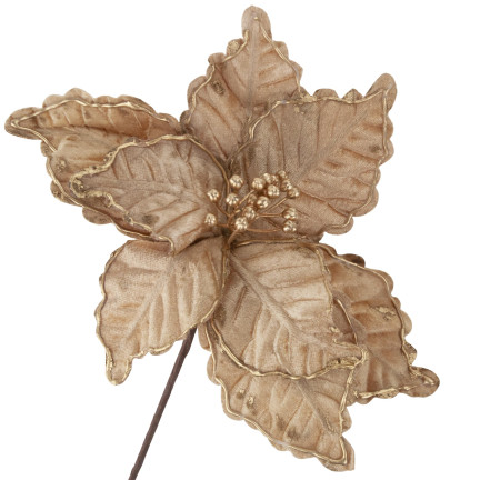 CV34186-3 GWIAZDA BETLEJEMSKA KWIAT POINSECJA NA CHOINKĘ DUŻA NA PIKU STROIK