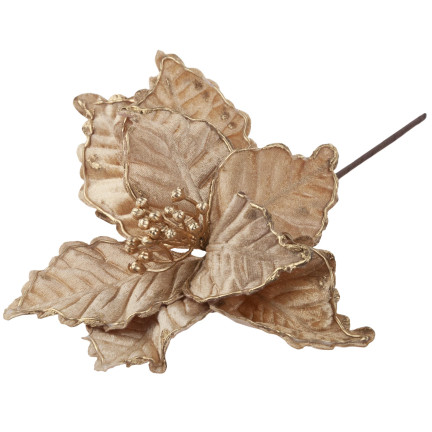 CV34186-3 GWIAZDA BETLEJEMSKA KWIAT POINSECJA NA CHOINKĘ DUŻA NA PIKU STROIK