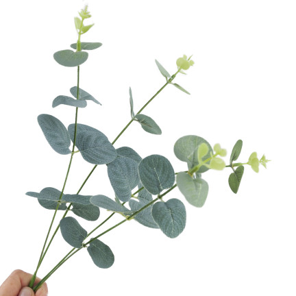 CV34936 Bukiet EUKALIPTUS LIŚCIE SZTUCZNA GAŁĄZKA 40CM WYPEŁNIACZ DO STROIKÓW