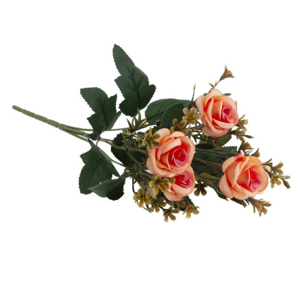 CV35767-MIX RÓŻA RÓŻYCZKI x5 BUKIECIK DEKORACJA RÓŻE BUKIET SZTUCZNYCH RÓŻ DEKORACYJNYC