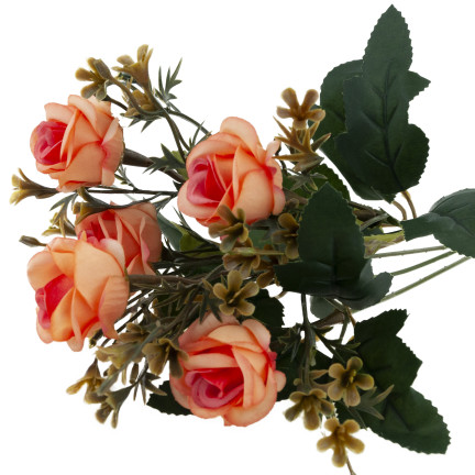 CV35767-MIX RÓŻA RÓŻYCZKI x5 BUKIECIK DEKORACJA RÓŻE BUKIET SZTUCZNYCH RÓŻ DEKORACYJNYC