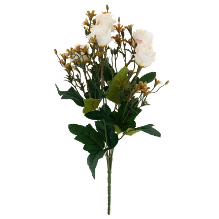 CV35767-MIX RÓŻA RÓŻYCZKI x5 BUKIECIK DEKORACJA RÓŻE BUKIET SZTUCZNYCH RÓŻ DEKORACYJNYC