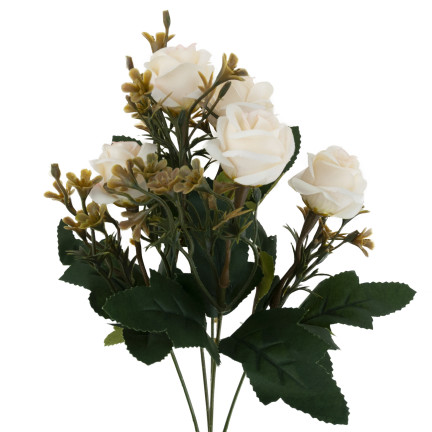 CV35767-MIX RÓŻA RÓŻYCZKI x5 BUKIECIK DEKORACJA RÓŻE BUKIET SZTUCZNYCH RÓŻ DEKORACYJNYC