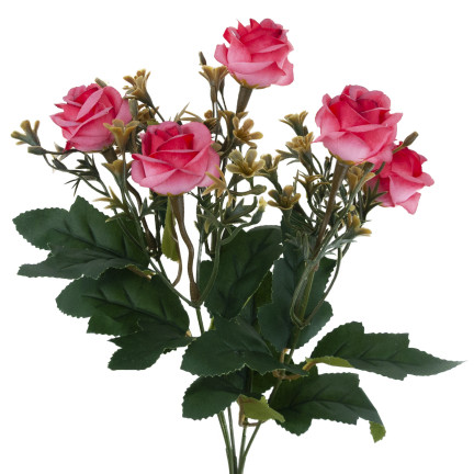 CV35767-MIX RÓŻA RÓŻYCZKI x5 BUKIECIK DEKORACJA RÓŻE BUKIET SZTUCZNYCH RÓŻ DEKORACYJNYC