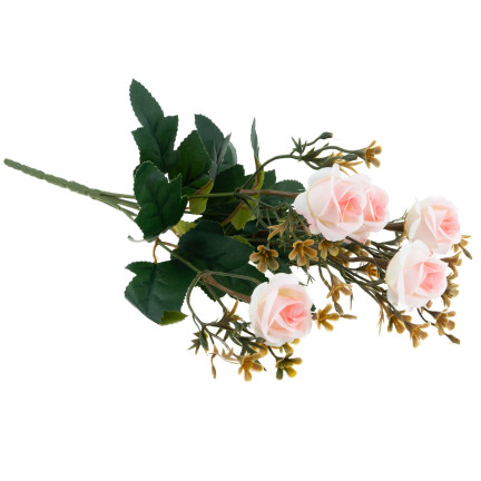 CV35767-MIX RÓŻA RÓŻYCZKI x5 BUKIECIK DEKORACJA RÓŻE BUKIET SZTUCZNYCH RÓŻ DEKORACYJNYC