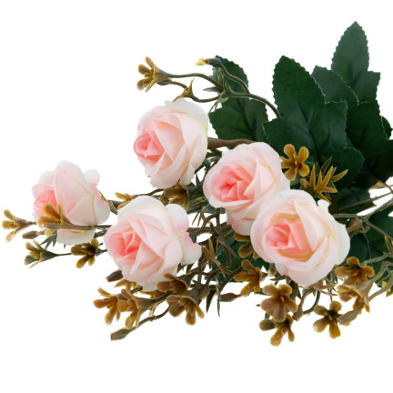 CV35767-MIX RÓŻA RÓŻYCZKI x5 BUKIECIK DEKORACJA RÓŻE BUKIET SZTUCZNYCH RÓŻ DEKORACYJNYC