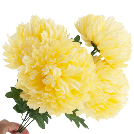 CV35785-1 CHRYZANTEMA W BUKIECIE SZTUCZNE KWIATY JAK ŻYWE 45CM DUŻY BUKIET CHRYZANTEM