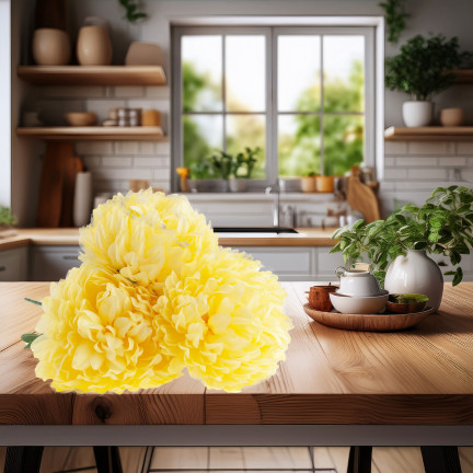 CV35785-1 CHRYZANTEMA W BUKIECIE SZTUCZNE KWIATY JAK ŻYWE 45CM DUŻY BUKIET CHRYZANTEM