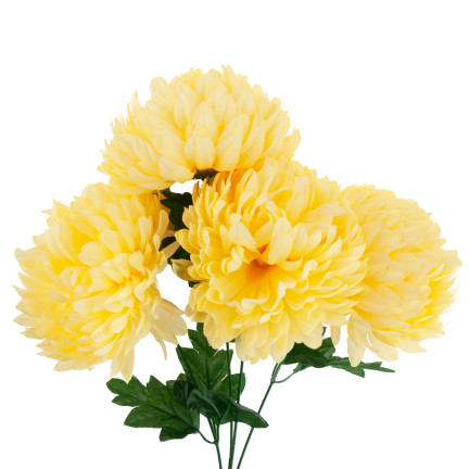 CV35785-1 CHRYZANTEMA W BUKIECIE SZTUCZNE KWIATY JAK ŻYWE 45CM DUŻY BUKIET CHRYZANTEM