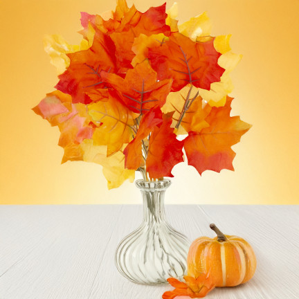 CV36041 SZTUCZNE JESIENNE LIŚCIE DO KOMPOZYCJI BUKIET LIŚCI STROIK JESIENNY GAŁĄZKA