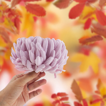 CV36939-7 CHRYZANTEMA DUŻA GŁÓWKA KWIATOWA SZTUCZNA WYBOROWA KWIATY CHRYZANTEMY 12cm