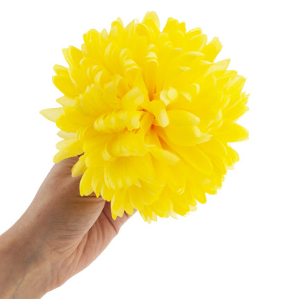 CV36941-6 CHRYZANTEMA DUŻA GŁÓWKA WYBOROWA SZTUCZNE KWIATY ŻÓŁTA CHRYZANTEMY 12cm
