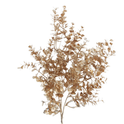 CV37058-2 GAŁĄZKA OZDOBNA ZŁOTA GĘSTA ELEGANCKA GLAMOUR  LIŚCIE ŚWIĘTA