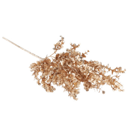 CV37058-2 GAŁĄZKA OZDOBNA ZŁOTA GĘSTA ELEGANCKA GLAMOUR  LIŚCIE ŚWIĘTA