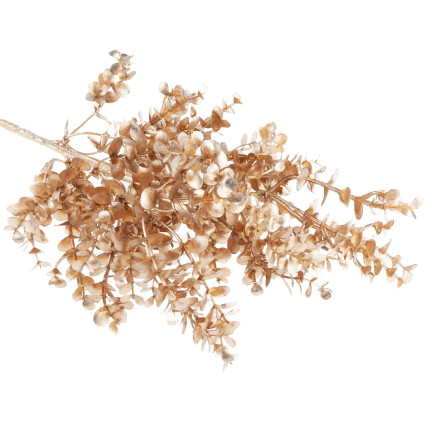 CV37058-2 GAŁĄZKA OZDOBNA ZŁOTA GĘSTA ELEGANCKA GLAMOUR  LIŚCIE ŚWIĘTA