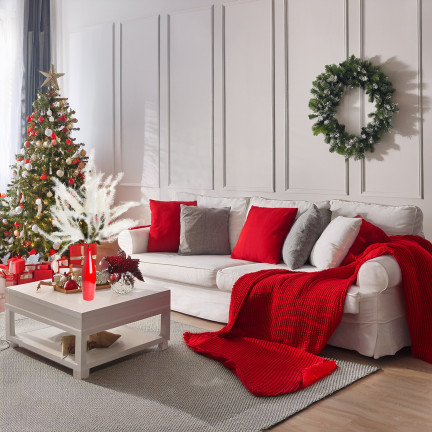 CV37247 GAŁĄZKA OZDOBNA BIAŁA OŚNIEŻONA GĘSTA ŚWIĘTA WIANKI STROIKI