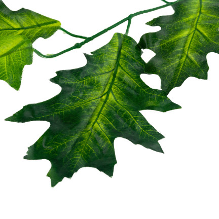 Gałązka z liśćmi dębu, sztuczne kwiaty, zielone, do stroików, do bukietu, jak żywe