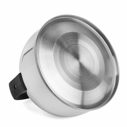 TD20 CZAJNIK STALOWY NIERDZEWNY 1,5l SREBRNY NA INDUKCJE I PALNIK gaz GWIZDEK