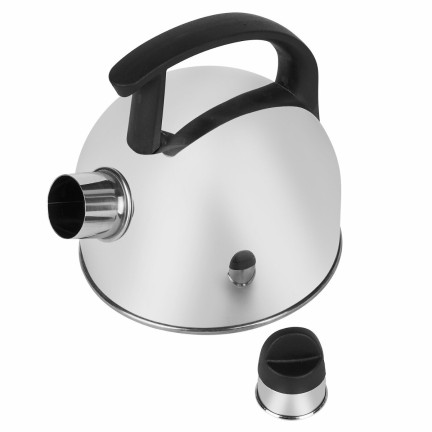 TD20 CZAJNIK STALOWY NIERDZEWNY 1,5l SREBRNY NA INDUKCJE I PALNIK gaz GWIZDEK